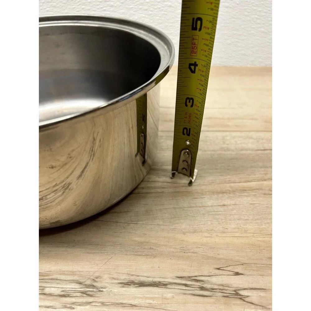 Vintage Unbranded Stainless Steel 2Lt Saucepan With Lid